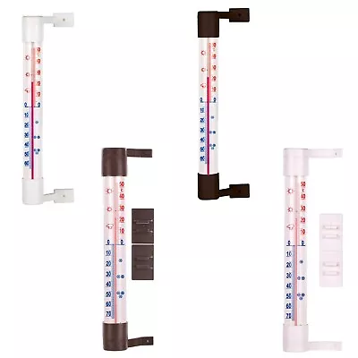 Window Wall Hung Glass Thermometer °C Weather Station Indoor Outdoor Garden Home • £5.49