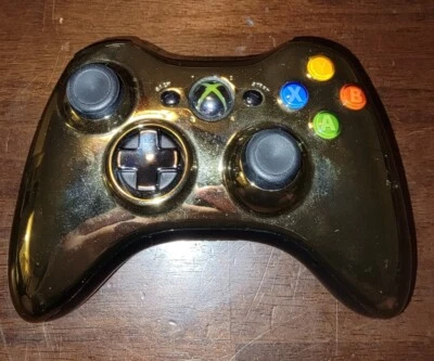 $26.99 • Buy Microsoft Xbox 360 Metallic Ltd Edition Wireless Controller Gold Authentic OEM