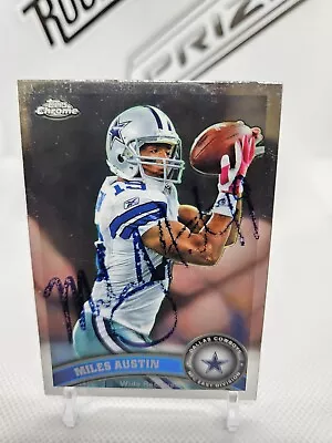 Miles Austin 2011 Topps Chrome 195 On-card In-person Auto Authenticated Cowboys • $59.99