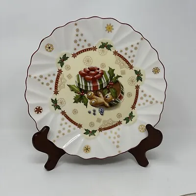 Villeroy & Boch Salad Plate 8 1/2  Toy's Fantasy Christmas Teddy Bear • $29