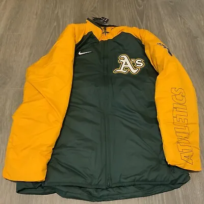 Nike Oakland Athletics A’s Dugout Jacket Full-Zip Men’s Size: Large Green NWT • $104