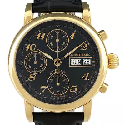 MONTBLANC Meisterstuck Chronograph Day Date 7001 Leather Automatic Men's #BS389 • $1346.17