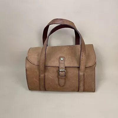 Yoshi Bag Handbag Clutch Leather Brown Medium Satchel Flap Antique Womens • £23.99