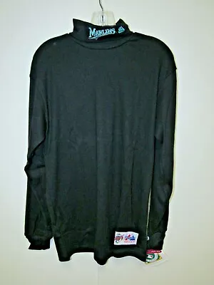 MLB Florida Marlins Black Turtleneck Shirt Adult Large By Majestic • $22.99