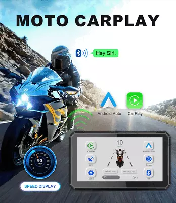 7inch Motorcycle Wireless Apple Carplay Portable GPS Navi Waterproof IPX7 Screen • $183.59