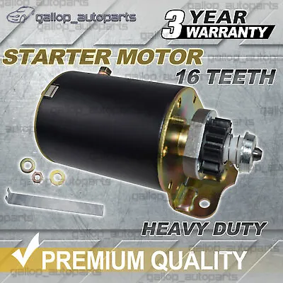 Starter Motor Replace For Briggs & Stratton For John Deere 16Tooth Ride On Mower • $63.90