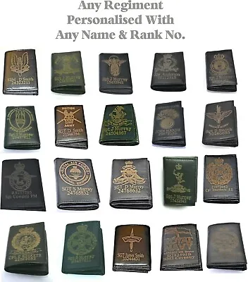 Army Military Wallet Gift Personalised With Any Name & Rank Number Any Regiment • £17.99