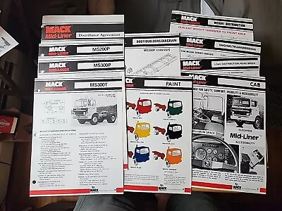 10 1979-80 MACK Trucks Midliner Brochures Spec Sheets Ms200p Engine Cab Body Etc • $33.96