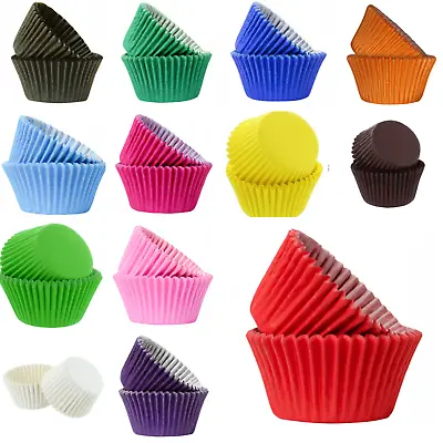Great Quality Paper Cupcake Cake Muffin Colour Baking Cases White  Colours 45gsm • £5.72