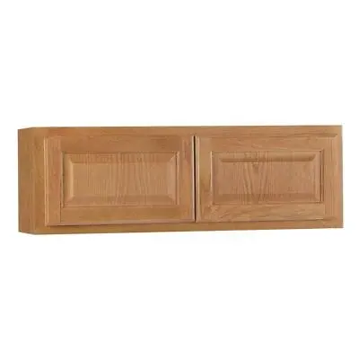 Hampton Bay Wall Bridge Kitchen Cabinet (30 X12 X12 ) Furniture Board Medium Oak • $211.73