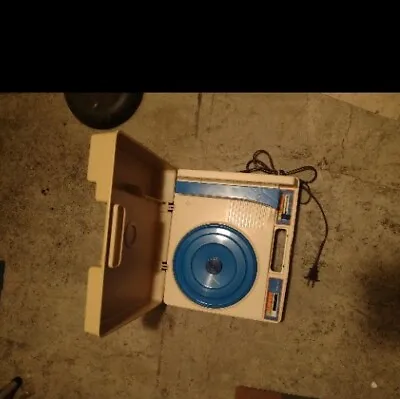 Vintage 1978 Fisher Price Childs Portable Record Player Turntable WORKS Blue 825 • $34.86