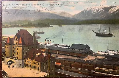 Vancouver BC Postcard Depot Harbor Ships Trains Vintage • $3.99