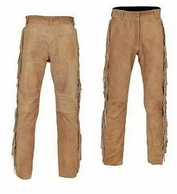 Men Cowboy Pant Men Western Pant Men Native Indian Pant Men Leather Pant • $79.99