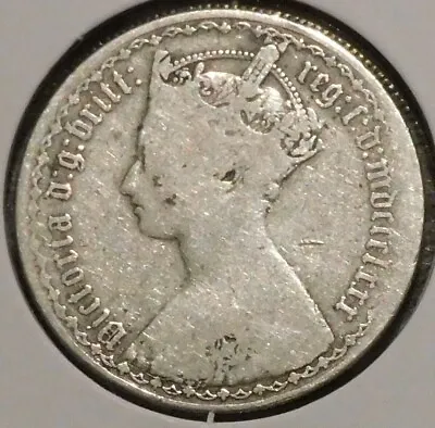 British Silver Florin - 1880 (Some Uneven Wear On Rim) - Queen Victoria • $22