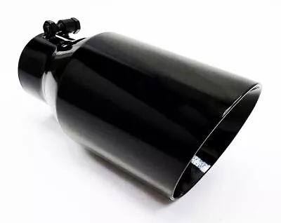 Exhaust Tip 3.00  Inlet 4.00  Outlet 8.00  Long WBOSS4008-300-DW-GBK-SS Bolt On  • $44