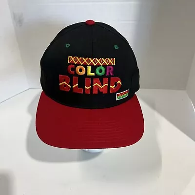 Vtg SnapBack Hat 90s “Color Blind” Hip Hop Y2K Fashion • $11.66