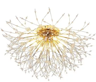 Modern Firework Crystal Chandeliers 6/8-Light Dandelion Ceiling Lamp Living Room • £45.99