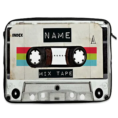 Personalised Mix Tape Tablet Sleeve Laptop IPad Case Zip Pouch Bag Mens ST780 • £14.95