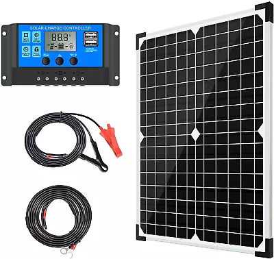 20W 12 Volt Battery Charger Solar Powered Panel For Car Dump Trailer Boat Marine • $59.94