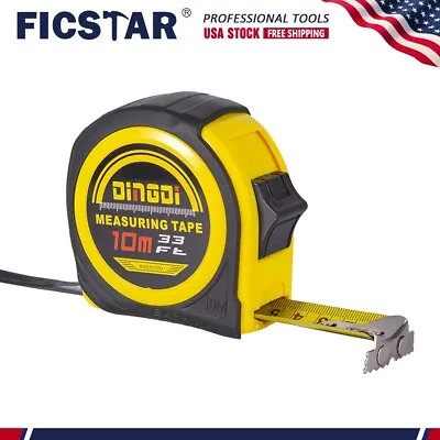 Auto-Lock Measuring Tape 33-FT (10M) Retractable Tape Measure Inch/Metric Scale • $12.69