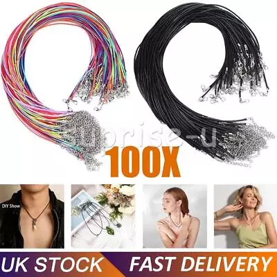 X100 2-Type Necklace Lobster Clasp Rope Cord String For Pendants • £11.02