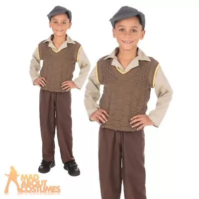 £18.99 • Buy Kids 1940s School Boy Costume WW2 World Book Day Week Fancy Dress Outfit 