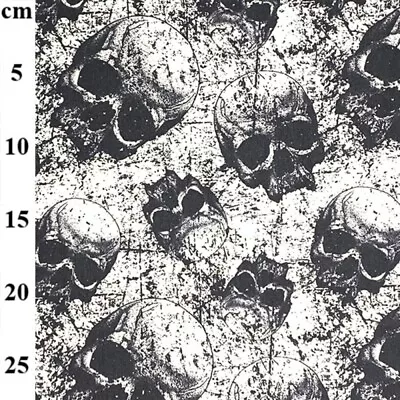 100% Cotton Digital Fabric Rose & Hubble Halloween Sketchy Skulls Spooky • £4.75