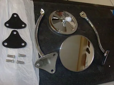 1955 1956 1957 1958 1959 Chevrolet Truck Exterior Mirror Kit 5 Inch Round Smooth • $89.99