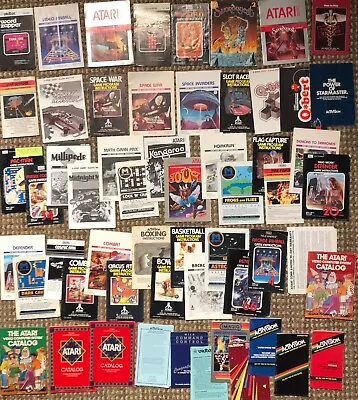 Atari 2600 Lot Of 60 Manuals Catalogs Misc - Pick From List • $2