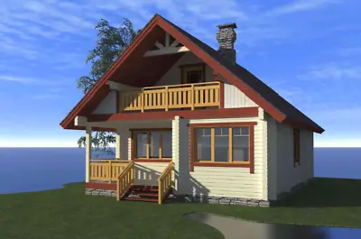 Log House Kit #lh-101 Eco Friendly Wood Prefab Diy Building Cabin Home Modular • $117909