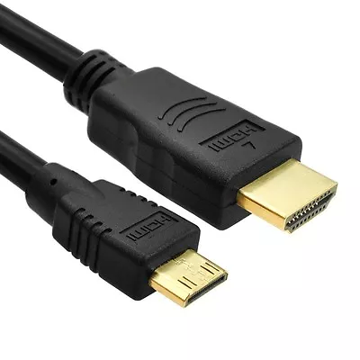 1m 2m 3m Mini HDMI To HDMI Cable Gold Plated 3D Full HD 1080p Tablet Laptop PC • $17.99