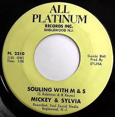 MICKEY & SYLVIA 45 Souling With M & S / Anytime VG++ Soul FUNK C2071 • $16