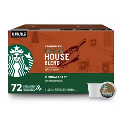 Starbucks Decaf Medium Roast K-Cups House Blend (72 Ct.) • $56.40