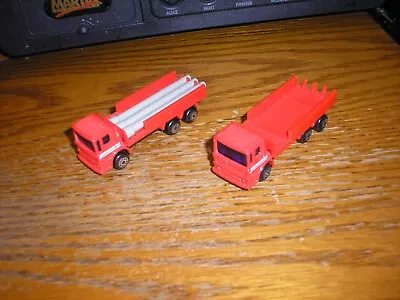 RARE Lot Of 2 Vintage Maisto Cabover Pipe Stake Bed Heavy Duty Trucks Free SHIP • $12.99