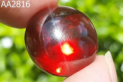 Mystic Red Round Energy Naga Eye Gem Crystal Charm Lucky Thai Amulet #aa2816a • $29.01