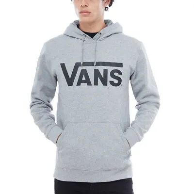 Vans Classic Pullover Hoodie Concrete Heather Grey Black • £49.99