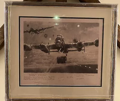New Robert Taylor Bomb Away WW2 Dambusters Framed Print & Cert No.72 Signed X6 • £100