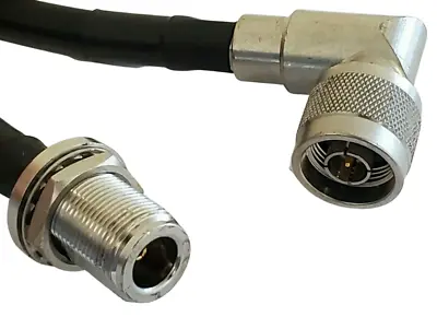 Motorola 3082081X01 Right Angle N-Type Male Cable 30  Quantar Power Amplifer • $19.95