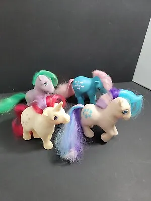 $34.95 • Buy Vintage My Little Pony, Lot Of 4 Bowtie Gingerbread Twinkle Moondancer Unicorn 