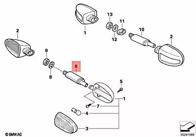 Genuine BMW Support For Front Indicators (Blinkers) - R850C / R1200C R1200CIndep • $168.79