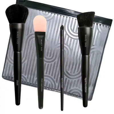 Mary Kay Makeup Brushes Lot Mask Applicator Eye Smudger Cheek Brush Bundle Bag • $22.99