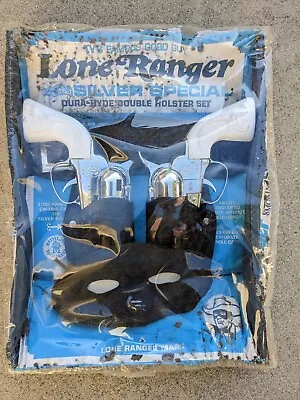 $375 • Buy ULTRA RARE! UNOPENED! MATTEL LONE RANGER SILVER SPECIAL Double Holster Set Mask 