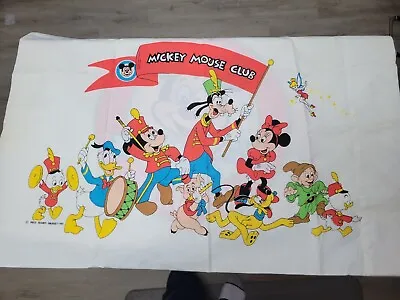 Vintage Walt Disney Productions MICKEY MOUSE CLUB PILLOW CASE 1980's Lot Of 2 • $37.99