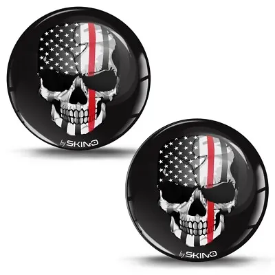 2 X 3D Gel Skull Stickers Domed Decals Logo Car Moto Emblem Badge • $9.99