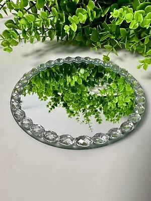 Decorative Mirrored Tray | Tealight Candle Holder Plate Vanity Perfume Tray 20cm • £9.50