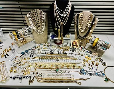 Vintage Costume Jewelry Lot Swarovski Weiss Coro Napier Monet Trifari ++ 151 Pc • $7.50