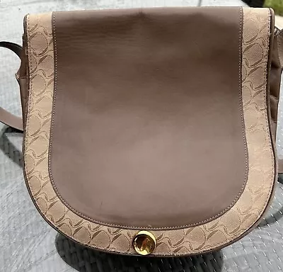 Movado Womens Vintage Brown Leather Crossbody Bag Purse • $70