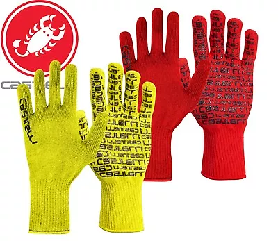 Castelli Corridore Winter Cycling Gloves - Red Yellow - Size 2XL • $19