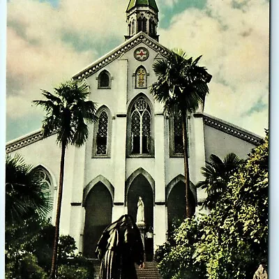 C1950s Nagasaki Japan Oura Catholic Church Litho Photo Postcard Christian A31 • $8.75