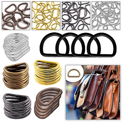 D Rings Buckle Metal Non-Welded For Handbags Leathercraft Purses Backpacks 10pcs • £4.49
